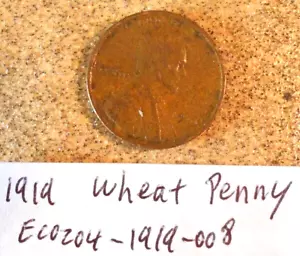 1919 Lincoln Wheat Penny Lamination "Woody" Error; Vintage Old Coin Money - Picture 1 of 3