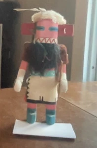 Vintage Hopi Kachina figure. Cottonwood. Multicolor. Handmade. 9". - Picture 1 of 4