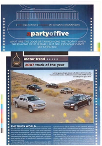 2007 Chevy Silverado Truck of the Year, Lengthy Comparison With Other Trucks - Picture 1 of 1