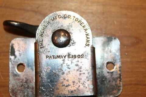 The Neher Mfg Co May 6, 1902 Copper Flashed lock or Latch P-26 Cover