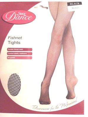Silky fishnet dance tights child and adults sizes black or natural - Image 1 of 4