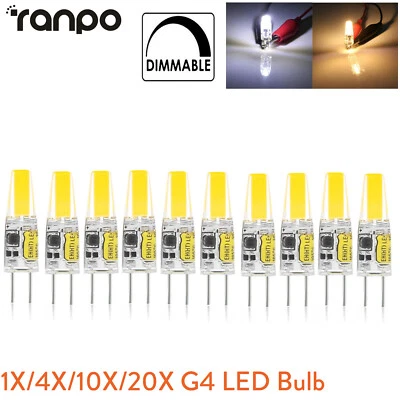 1x 10x 20x Dimmable G4 LED COB Light Bulbs 6W 12V 220V Replace Mini Halogen Lamp - Bild 1 von 4
