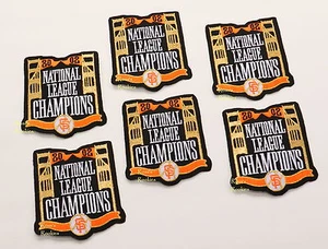 SAN FRANCISCO 2002 NATIONAL LEAGUE CHAMPS OFFCIAL MLB PATCH COMBO -  6 PATCHES - Picture 1 of 1