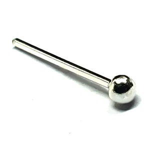 Borchia naso piccolo argento sterling 1,5 mm sfera 22 g (0,6 mm) 10 mm dritto... - Foto 1 di 9