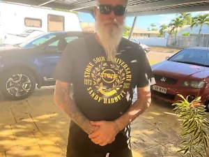 VALUE PAC-STONE AUSSIE CULT movie gear t shirt Aussie sizes mens gift idea BIKER - Picture 1 of 5