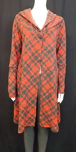 HEART Hc019-KNR EUCALYPTUS CARDIGAN RED - BLACK SIZE SMALL - Picture 1 of 4