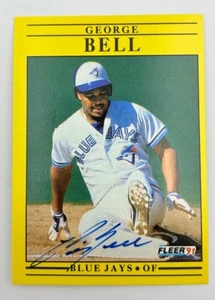 George Bell Autographed 1991 Fleer Baseball Card - Imagen 1 de 2