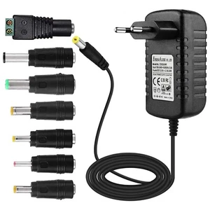 DC 12V 2A Netzteil mit 7 DC Steckern für CCTV Kamera Router LED Stripes - Bild 1 von 10