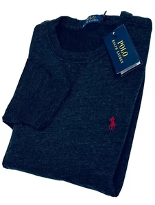 Ralph Lauren Men’s Long Sleeve Crew Neck Jumper Coal (RRP £99)