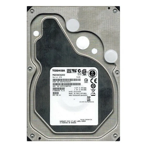  TOSHIBA 2TB 3.5" SATA 6.0Gb/s ENTERPRISE HDEPQ02GEA51 MG03ACA200  hard drive - Image 1 of 1