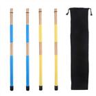 1 Pair Wooden Rods Jazz Drum Sticks Drumsticks for Percussion with Velvet Bag