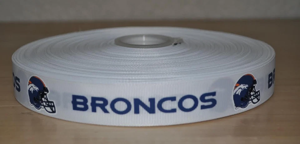 7/8 inch Denver Broncos Grosgrain Ribbon- 1 Yard - Image 1 of 1