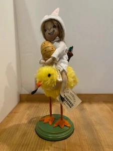 Joe Spencer - Gathered Traditions - Lulu - Osterhase reitet Küken 14 Zoll mit Etikett - Bild 1 von 8