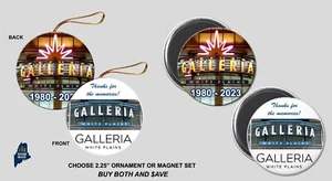 GALLERIA MALL WHITE PLAINS Ornament / Magnet Set - New York Defunct Retail Dead - Picture 1 of 1