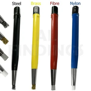 Juego de cepillo para rascar latón acero nailon fibra de vidrio reparación de relojes óxido limpieza herramienta mezcla - Imagen 1 de 31