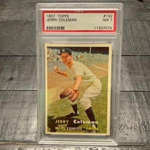 1957 Topps Jerry Coleman #192 *Yankees* PSA 7 NM - Picture 1 of 2