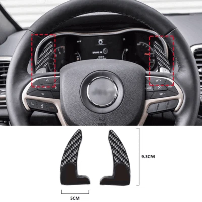 Paletas de cambio de volante de fibra de carbono para Jeep Grand Cherokee 2014-2020 2 piezas Foto 1 de 4
