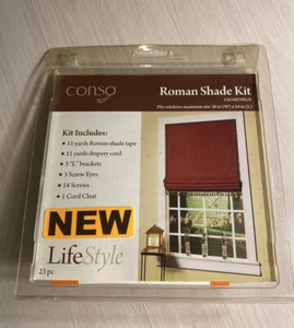 CONSO Roman Shade Kit window size 36" wide x 54" long 23 pieces NEW in package - Picture 1 of 5