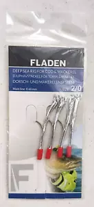 Fladen 4 Hook silver Deep Sea Rig for Cod & Mackerel 2/0 - Picture 1 of 3