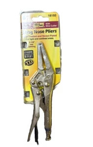 Ivy Classic 18192 Long Nose Pliers with Wire Cutter 6" Locking Curved Jaw 2-1/8" - Picture 1 of 1