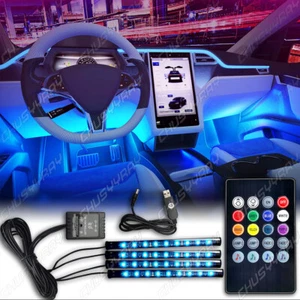 4X RGB Motorcycle ATV 36LED Neon Under Glow Accent Light Strip Music Control - Picture 1 of 12
