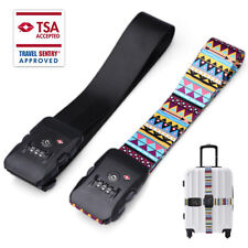 [Military Grade] Strong Nylon Luggage Strap Travel Suitcase Belt with TSA Lock