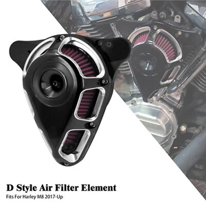 Turnable Air Cleaner Filter Red Intake For Harley Touring 17-23 Softail 18-2023 - Picture 1 of 18