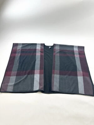 Ike Behar пончо женщин один размер серый клетку плащ надежном комфорт флис уютный core - Изображение 1 из 4