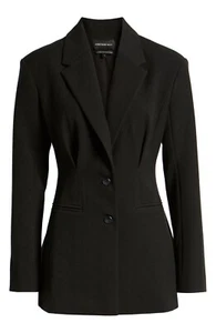 SOMETHING NAVY ARIELLE CHARNAS Waist Emphasis 2-Button Blazer Jacket XS = 0/2 🖤 - Picture 1 of 6