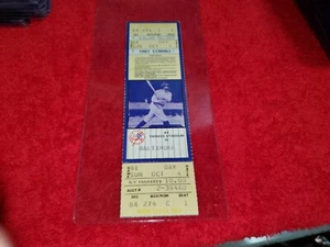 VINTAGE NEW YORK YANKEES VS BALTIMORE ORIOLES OCT4TH 1987 FULL TICKET BABE RUTH - Picture 1 of 2