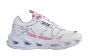Versace Vaqueros Couture Mujer Zapatillas OKINAWA 74VA3SS2 Rosa Blanco - Imagen 1 de 1
