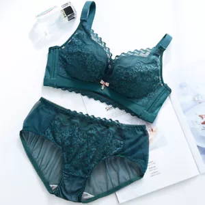 Leisure Women Bras Set Soft Cup Cozy Push Up Brassiere Lace Sexy Lingerie+Panty - Picture 1 of 46