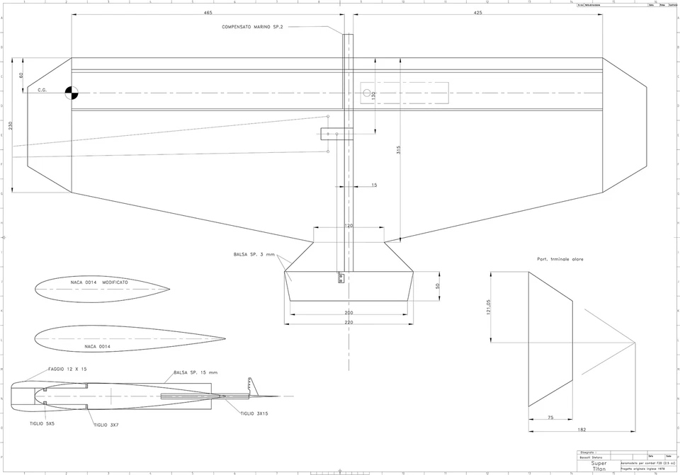 SUPER TITAN C/L CLASSIC COMBAT MODEL plan set - Image 1 of 1