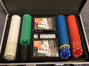 Cardinal's Professional Texas HoldEm Poker Aluminium Case Chips Cards Dice Parts - Picture 1 of 8