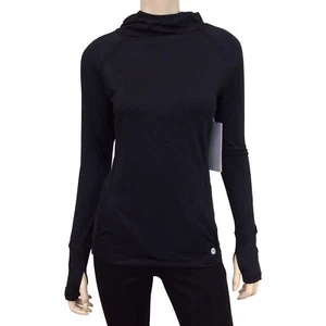 X by Gottex Women's Black Long Sleeve Activewear Hooded Top Size XS NWT - Picture 1 of 10