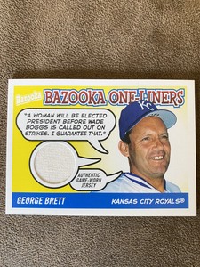 2004 Topps Bazooka One-Liners George Brett Jersey Relic HOF #BOL-GB