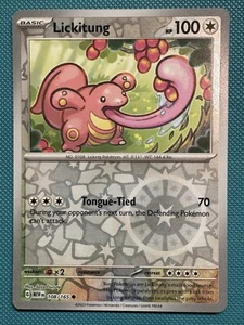 Lickitung 108/165 Reverse Holo - Pokemon Scarlet & Violet 151 - Near Mint - Picture 1 of 2