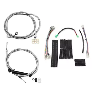 Extended Handlebar Brake Clutch Cable Kit 16" for Harley Touring w/ABS 2008-2013 - Picture 1 of 6