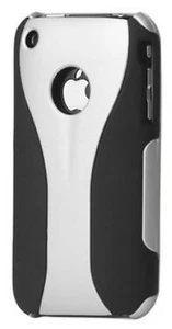 Coque rigide caoutchoutée 3 pièces pour iPhone 3GS 3G - Argent - Photo 1 sur 3