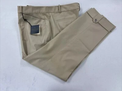 NUEVO Pantalones para mujer Brooks Brothers beige mezcla de algodón liso caqui 16 $158 Foto 1 de 4