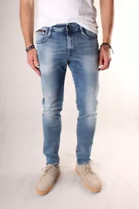 Nuovi jeans uomo Replay MB914 227 724 009 ANBASS MONETA ZIP, blu, SLIM - Foto 1 di 6