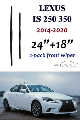 Limpiaparabrisas delantero de tres secciones para Lexus IS250 IS350 14-20 24"+18" Foto 1 de 2