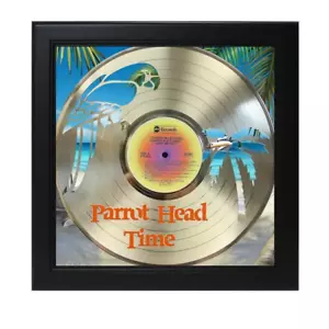Jimmy Buffett Laser Gold Cut Record With Poster Art Shadowbox C3 - Picture 1 of 1