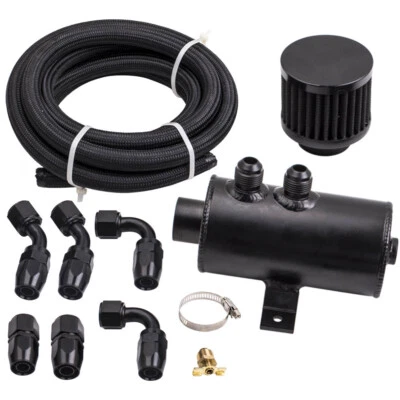 Oil Catch Can 0.75L AN10 Hose Fitting Kit 750ml Cattura olio può Kit tubo - Imagen 1 de 4