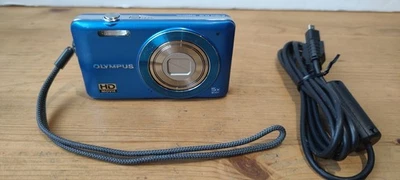 Olympus VG-120 14.0MP Digital Camera with Battery & USB Cable - Blue - Working - Image 1 of 4