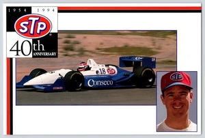 Tarjeta publicitaria de conductor Jimmy Vasser STP/First Brands Racing Program IndyCar c1994 6x9" - Imagen 1 de 2