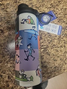 LIFE IS GOOD 26 oz WIDE MOUTH STAINLESS STEEL WATER BOTTLE Jake Print - Picture 1 of 4