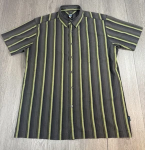 Camisa Kuhl Suncel Para Hombre Grande Amarilla Gris Rayas Manga Corta Senderismo Acanalada - Imagen 1 de 9