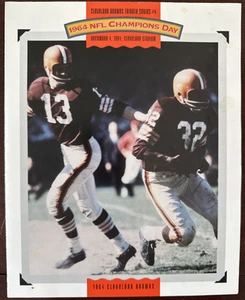 NFL Cleveland Browns 1964 NFL CHAMPIONSHIP DAY PROGRAM TRIBUTE SERIES #4 (1994) - Picture 1 of 11