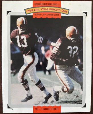NFL Cleveland Browns 1964 NFL CHAMPIONSHIP DAY PROGRAM TRIBUTE SERIES #4 (1994) - Image 1 of 4